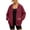 #H-Wine, variant on TRUNZI Full Zip Up Hoodies for Women Casual Oversized Long Sleeve Drawstring Cute Hooded Sweatshirts with Pockets for Fall Winter,Gray,Size L