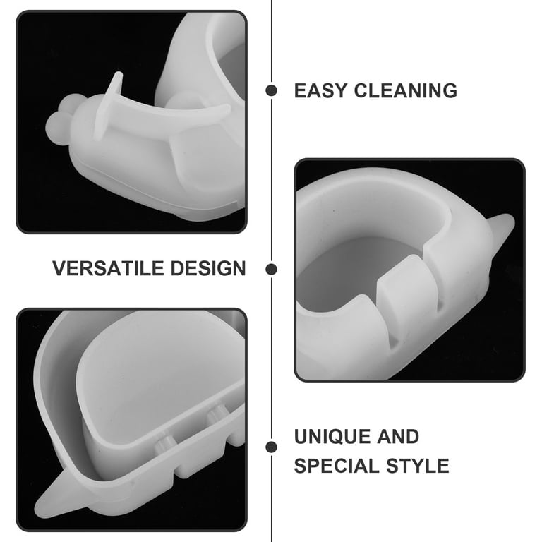 toothbrush holder mold before and after cleaning