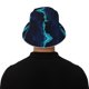 thumbnail image 5 of Balery Blue Marble And Gold Sombreros para el sol para hombre y mujer, sombrero de pescador con UPF 50+, 5 of 6