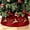 RED, variant on WISD Christmas Tree Collar, Adjustable 9-Panel Tree Stand Cover, Gold Glitter Hollow Reindeer Design, Foldable Plastic Christmas Tree Skirt Alternative for 4-7ft Trees, White