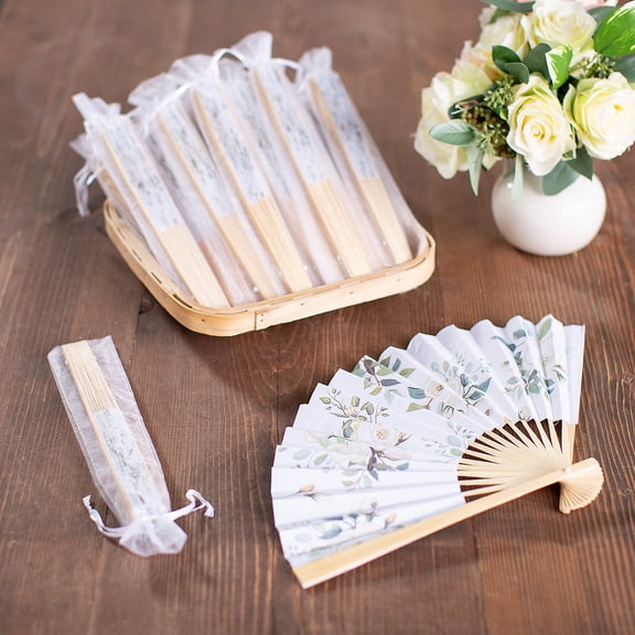 Bulk Floral Hand Fan Kit for 48