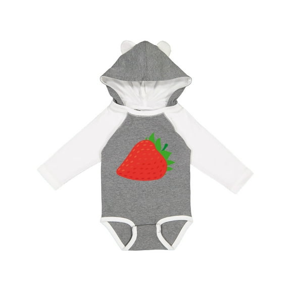 Inktastic Strawberry Fruit Boys or Girls Long Sleeve Baby Bodysuit