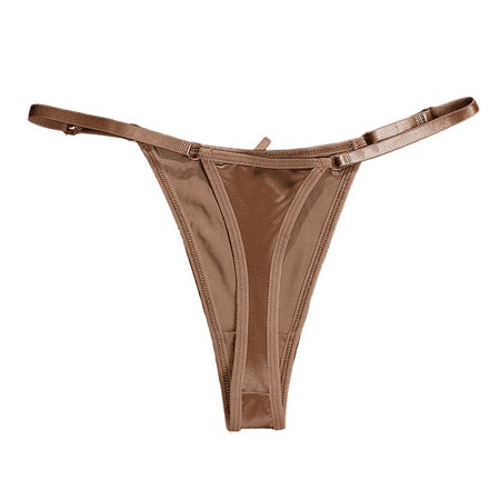 Fulorrnie Underwear for Women High Waisted Thong Seamless Comfort Panties Elastic Waist Banded Stretchable Panty  Coffee  S