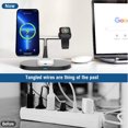 thumbnail image 2 of FDGAO 3 in 1 Magnetic Wireless Charger Fast Charging Station Stand for iPhone 15 14 13 12 Series AirPods Pro Apple Watch, 2 of 9