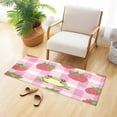 thumbnail image 4 of WOBOGO Strawberry Frog Pattern Carpet 39x20in Kitchen Bathroom Plush Absorbent Non-Slip Floor Mat, 4 of 8