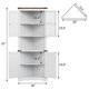 thumbnail image 2 of Armario esquinero alto rústico – Puerta de vidrio, estantes ajustables, diseño ahorra espacio – Ideal para cocina, baño o salón – Almacenaje organizador – Acabado blanco con pequeñas flores, 2 of 6