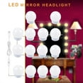 thumbnail image 3 of Mirror Light Bulb Hollywood Vanity Light Dimmable 6 10 14 Bulbs Kit Dressing Table Mirror Lamp Natural White 4000K ,Widely Use, 3 of 7