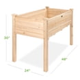 Best Choice Products 48.5x24x30in Elevated Raised Wood Planter Garden Bed Box Stand for Backyard, Patio - Natural - image 7 of 7