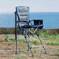 thumbnail image 2 of REDCAMP Extra Tall Camping Chairs for Adults 330lbs, Lawn Chairs Portable Bar Height Foldable Outside Director Chair with High Back Footrest, 6 Pack, 2 of 9