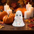thumbnail image 4 of Lypsnake Sprinkle Ghost Resin Figurine, Kawaii Candy Sprinkles Heart Ghost Statue, Pastel Sweet Spooky Tabletop Ornament for Tiered Tray Shelf Halloween Home Decor, 4 of 7