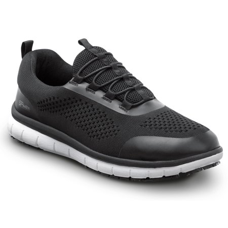

SR Max Anniston Women s Black/White Slip On Athletic Style Slip Resistant EH Soft Toe Work Shoe (5.5 M)