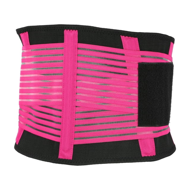 Soporte lumbar Unique Bargains rosa roja malla transpirable talla XL