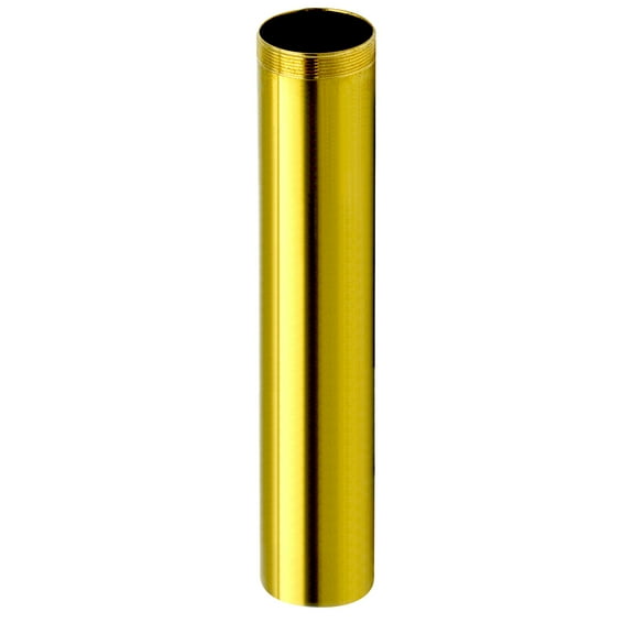 Threaded Tube 1-1/4" x 8" Brass 17-Gauge Tube for Sink Drain Applications