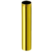 Threaded Tube 1-1/4" x 8" Brass 17-Gauge Tube for Sink Drain Applications
