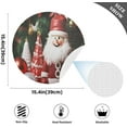thumbnail image 4 of GZHJMY Christmas Santa Claus Round Placemats Set of 1, Non-Slip PVC Table Mats Washable Heat Resistant Place Mats for Kitchen Dining Table Christmas Home Decor, 15.4 Inch Table Mat, 4 of 7