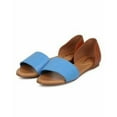 thumbnail image 2 of Breckelles Brigit-01 Blue Two Tone Leatherette Slip On Flat (Blue Two Tone, 5.5), 2 of 3