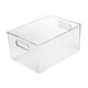 thumbnail image 3 of Contenedor organizador de almacenamiento transparente duradero con asa, cesta de almacenamiento transparente para S, 3 of 9