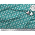 thumbnail image 2 of Soimoi Green polyester Crepe Fabric Crystals Floral Print Fabric by Yard 52 Inch Wide, 2 of 3