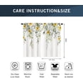 thumbnail image 2 of Eucalyptus Leaves Sunflower Kitchen Curtains 2 Panels 27.5W x 39H Rod Pocket Rustic Farmhouse Plant Botanical Wooden Decor Bathroom Small Short Window Drapery Treatment, 2 of 6