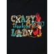 thumbnail image 4 of Women's Funny "Crazy Chicken Lady" Glasses & Leopard Print Lettering Casual Round Neck Short Sleeve T-Shirt, 4 of 7