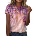 thumbnail image 1 of EIMELI T-Shirt Décontracté à Manches Courtes Imprimé pour Femmes, 1 of 3