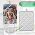 thumbnail image 6 of Yayeee Pot Holders Kitchen Heat Resistant with Pocket 7"x9.8" Cotton Oven Cooking Hot Pads, Red Dog Artist, 6 of 7