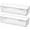 Clear-2pack, variant on PETGLE Clear Craft and Art Supply Storage Organizer, Small Deep Strips Container with Lid for Makeup, Paint Brush, plastic straws, Tools, Crayon, Stackable (Clear-1pack)