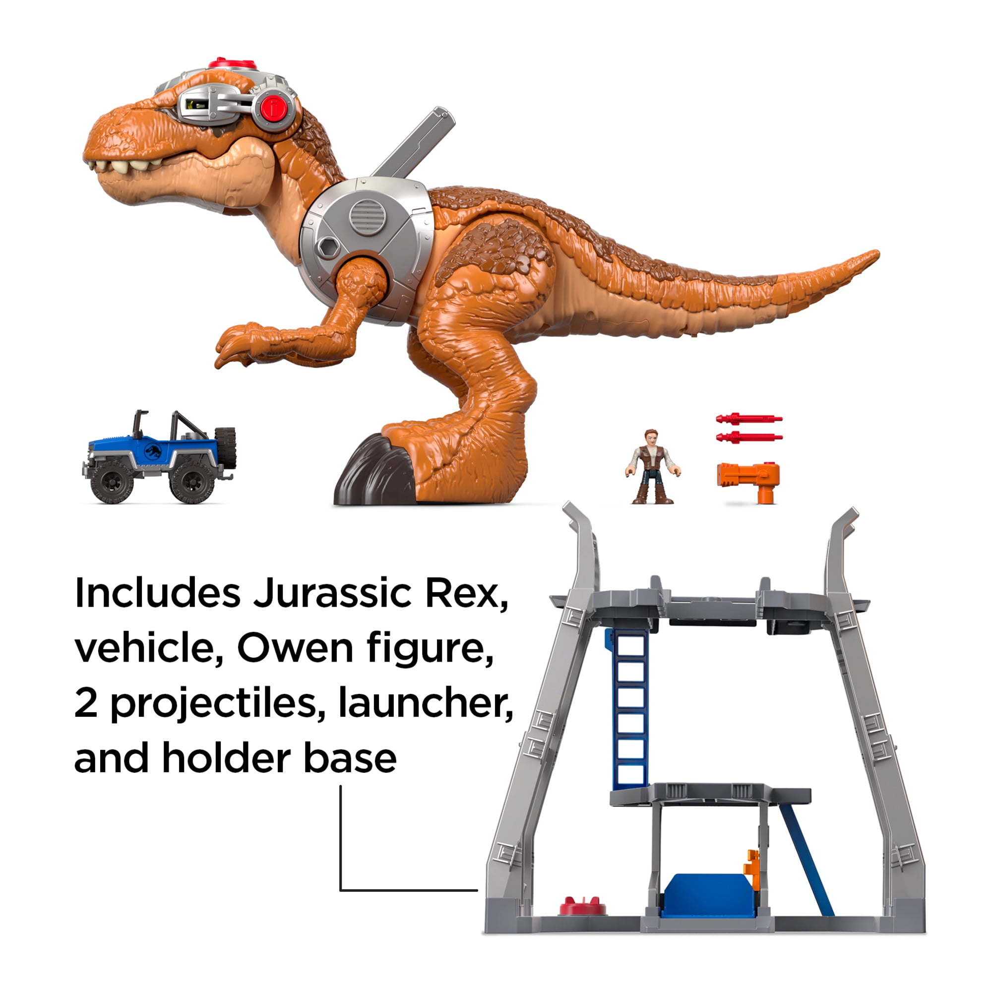 imaginext jurassic world jurassic rex dinosaur play set