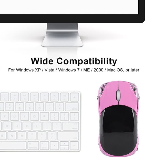 Mouse, High- Optical Mouse With Receiver Compartment, Cordless Computer Mouse With 3 Buttons With Scroll Wheel For XP/Vista/ 7/ OS