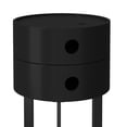 thumbnail image 4 of HLR Modern Round Nightstand Set of 2 with Drawer, 2-Tier End Table for Living Room, Bedroom, Black, 4 of 7