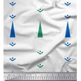 thumbnail image 1 of Soimoi Blue Poly Georgette Fabric Butidar Jamdani Print Fabric by Yard 52 Inch Wide, 1 of 2