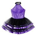 thumbnail image 4 of Aislor Kids Girls Sequins Ballet Dance Dress Sleeveless Tutu Skirt Gymnastic Leotard Jazz Latin Ballerina Costume Dancewear Purple 14, 4 of 7