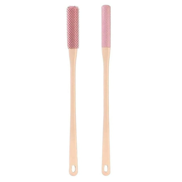 2 Piezas Cepillo Limpieza Del Dedo Los Pies Alivia El Exfoliante Picazón para Pie Limpio () Rosa