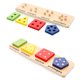 thumbnail image 4 of Gwong Juguete Geométrico de madera Fracción de matemáticas Puzzle emparejamiento apilador juego educativo niños juguete Gwong 30005050, 4 of 7
