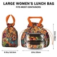 thumbnail image 5 of Pioneer Flower Floral Print Pattern Drawstring Lunch Bag Women - Drawstring Lunch Bag Insulated for Work Office - Stain-Resistant Large Lunchbags for Women with Multi-Pockets, 5 of 6