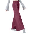 thumbnail image 4 of Inleife Womens Pants Clearance Fashion Womens Casual Solid Color Elastic Loose Pants Straight Wide Leg Trousers Pants, 4 of 7