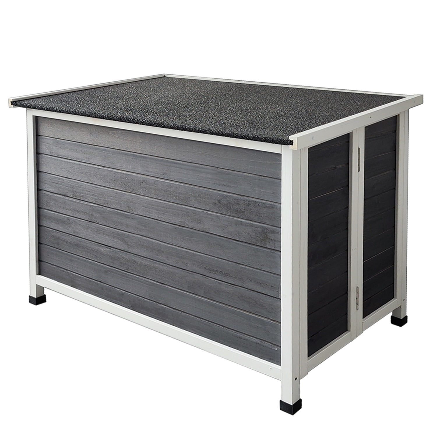 Pefilos 37" Large Wooden Dog House for Indoor, Outdoor Waterproof Dog Cage, Windproof and Warm Dog Kennel, Gray Pefilos 37" Large Wooden Dog House for Indoor, Outdoor Waterproof Dog Cage, Windproof and Warm Dog Kennel, Gray