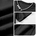 thumbnail image 5 of Mens Casual Pocket Henley Shirt Short Sleeve V Neck Tee Top Summer Breathable Lightweight Comfort Fit Out Active Wear Black S, 5 of 5