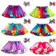 thumbnail image 1 of ZHAOCHENG Falda tutú para niñas, faldas para niñas pequeñas, minifalda de baile de tul arcoíris, falda de princesa para niñas, ropa de verano colorida para niños 4T, 1 of 5