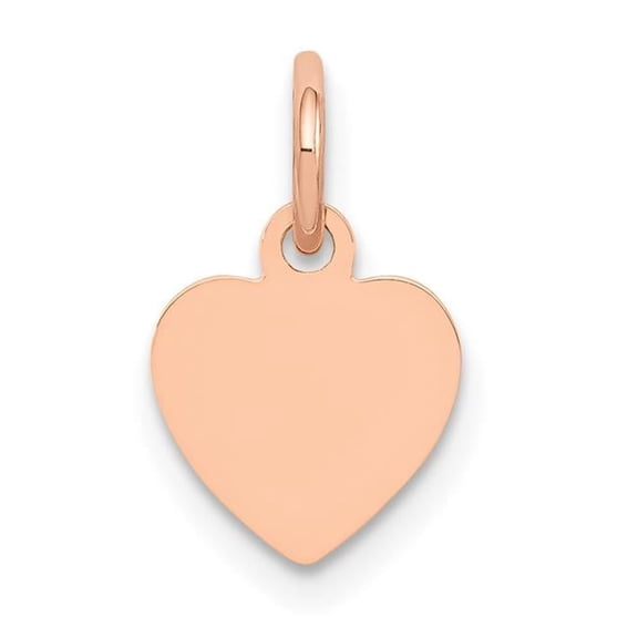 14 Karat Rose Gold Heart Disc Charm
