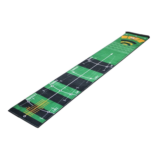 Golf Putting Mat Scale preciso 1.5cm Design Scapa desigual Tranquido resbalón Grabado Manta de práctica de golf para los amantes del golf Estilo de la regla de uso interior Scienceny OD008018-02B