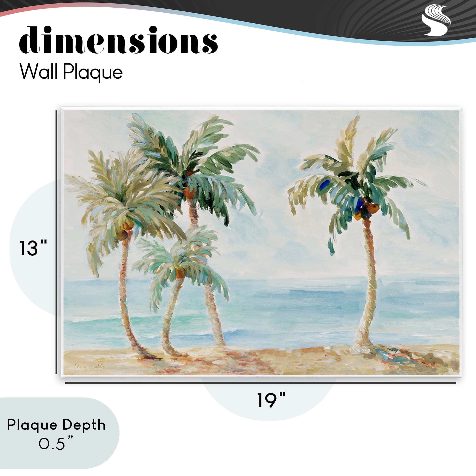 Stupell Industries Palm Trees in Paradise Wall Plaque Art, design by Lanie Loreth