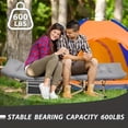 thumbnail image 2 of 75 Inch Heavy-Duty Queen Size Folding Camping Bed, 10-Leg Stable Support Outdoor Cot with Mattress & Side Pockets, Portable Winter Camping Equipment, 2 of 7
