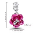 thumbnail image 4 of 925 Sterling Silver Hibiscus Dangle Charm for Bracelet Charms Bangle Pendant Jewelry, 4 of 4