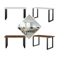 thumbnail image 2 of Powder Coated Finish Rust Proof Desk Legs, Heavy Duty Metal Desk Legs Solid Steel Construction 43X41cm, Easy Installation Versatile Furniture Use for Modern Living Spaces, 2 of 5