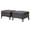 Gray, variant on Gymax Set of 2 Outdoor Patio Ottoman w/Removable Cushions & Solid Acacia Wood Handle Black