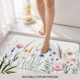 thumbnail image 6 of Spring Floral Doormat Outdoor Entrance 24"x36", Vintage Summer Flower Botanical Absorb Moisture Dirt Door Mats, Non-Slip Rubber Backing Floor Mats Indoor, Low-Profile Front Door Rugs, 6 of 9