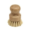 thumbnail image 4 of Raindrops 1Pcs Small Cleaning Brush for Kitchen Use with Oilproof Function Khaki Round Disc Shape Bamboo Sisal, 4 of 8