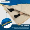 thumbnail image 6 of FUNDANGO Two Person Sleeping Bags with Pillows 220cm*150cm Double Camping Sleeping Bags with Compression Sack Queen Size 39.2°F-62.6°F Keep Warm Sleeping Bag, 6.1lbs, Blue, 6 of 12