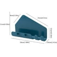 thumbnail image 2 of Hooks For Hanging,Creative Phone And Tablet Charging Stand With 4 Hooks Wall Mounted Bedroom Organizer,Blue, 2 of 3